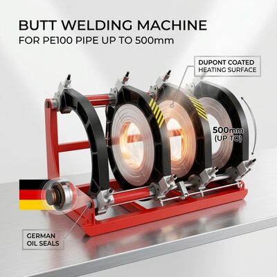 630-1200mm HDPE Butt Fusion Welder. DVS2207 Macchina idraulica