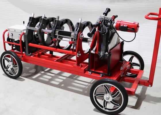 HDPE idraulico della macchina 220V 355MM della saldatura per fusione di estremità 50HZ con il carrello